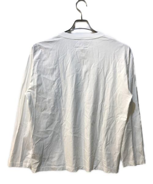 MM6 Maison Margiela（エムエムシックスメゾンマルジェラ）MM6 Maison Margiela (エムエムシックスメゾンマルジェラ) ジッププリントロングスリーブTシャツ ホワイト サイズ:Mの古着・服飾アイテム