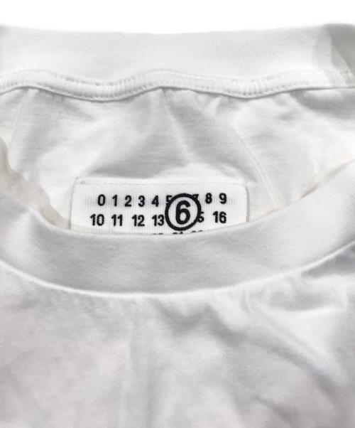 MM6 Maison Margiela（エムエムシックスメゾンマルジェラ）MM6 Maison Margiela (エムエムシックスメゾンマルジェラ) ジッププリントロングスリーブTシャツ ホワイト サイズ:Mの古着・服飾アイテム