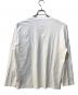 MM6 Maison Margiela (エムエムシックスメゾンマルジェラ) ジッププリントロングスリーブTシャツ ホワイト サイズ:M：14000円