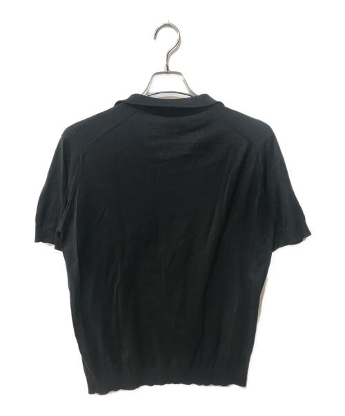 JOHN SMEDLEY（ジョンスメドレー）JOHN SMEDLEY (ジョンスメドレー) ニットポロシャツ ブラック サイズ:Lの古着・服飾アイテム