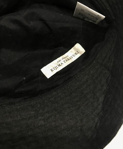 kijima takayuki（キジマタカユキ）kijima takayuki (キジマタカユキ) PAPER LINEN SAILOR HAT ブラックの古着・服飾アイテム