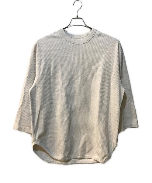 blurhms ROOTSTOCK（ブラームスルーツストック）blurhms ROOTSTOCK (ブラームスルーツストック) ラフ&スムース サーマルベースボールTシャツ アイボリー サイズ:3の古着・服飾アイテム