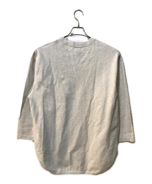 blurhms ROOTSTOCK（ブラームスルーツストック）blurhms ROOTSTOCK (ブラームスルーツストック) ラフ&スムース サーマルベースボールTシャツ アイボリー サイズ:3の古着・服飾アイテム