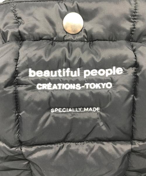beautiful people（ビューティフルピープル）beautiful people (ビューティフルピープル) TAION (タイオン) パデッドショルダーバッグ ブラックの古着・服飾アイテム