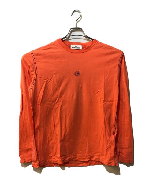 STONE ISLAND（ストーンアイランド）STONE ISLAND (ストーンアイランド) ロングスリーブTシャツ オレンジ サイズ:Mの古着・服飾アイテム