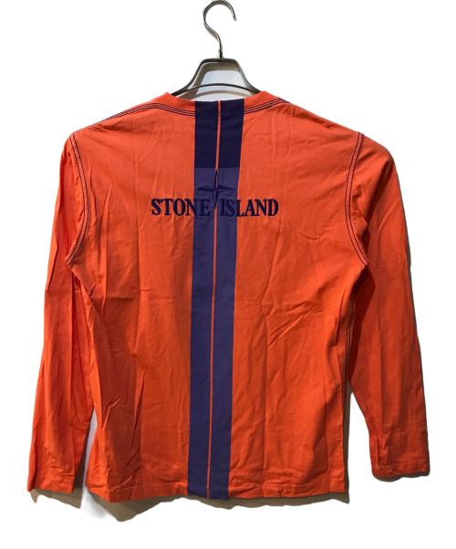 STONE ISLAND（ストーンアイランド）STONE ISLAND (ストーンアイランド) ロングスリーブTシャツ オレンジ サイズ:Mの古着・服飾アイテム