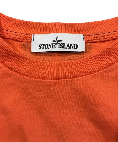 STONE ISLAND（ストーンアイランド）STONE ISLAND (ストーンアイランド) ロングスリーブTシャツ オレンジ サイズ:Mの古着・服飾アイテム