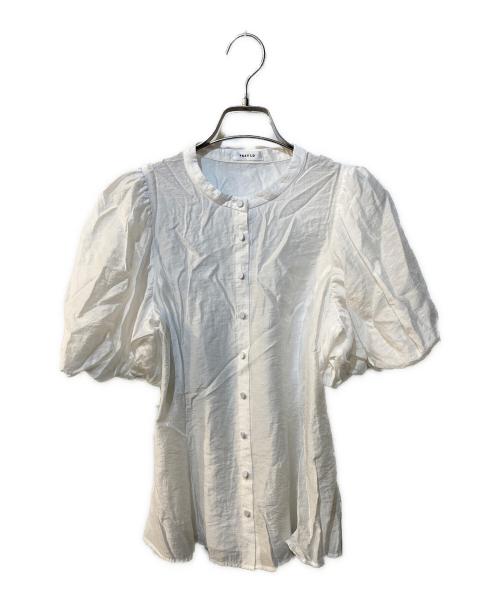 FRAY ID（フレイ アイディー）FRAY ID (フレイ アイディー) パフスリーブペプラムブラウス ホワイト サイズ:Freeの古着・服飾アイテム