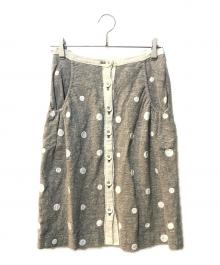 mina perhonen（ミナ ペルホネン）の古着「ドットスカート」｜グレー