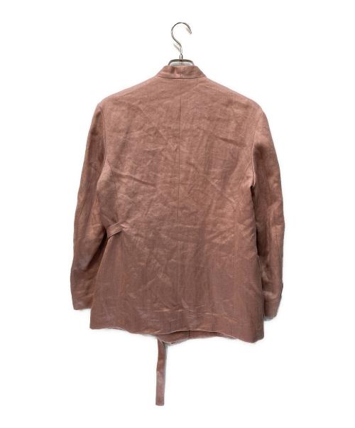 6(ROKU) BEAUTY&YOUTH（ロク ビューティーアンドユース）6(ROKU) BEAUTY&YOUTH (ロク ビューティーアンドユース) HEAVY LINEN JACKET ピンク サイズ:Mの古着・服飾アイテム