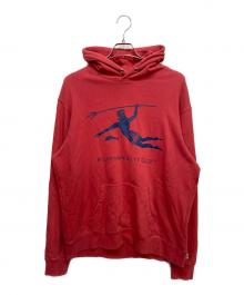 BILLIONAIRE BOYS CLUB（ビリオネアボーイズクラブ）の古着「フロントプリントパーカー」｜ワインレッド