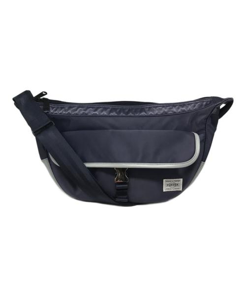 PORTER（ポーター）PORTER (ポーター) SAC'S BAR (サックスバー) バナナショルダーバッグ ネイビーの古着・服飾アイテム
