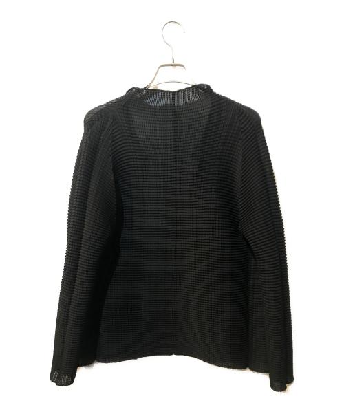 ISSEY MIYAKE（イッセイミヤケ）ISSEY MIYAKE (イッセイミヤケ) プリーツカーデガン ブラック サイズ:2の古着・服飾アイテム