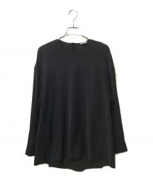 ENFOLD（エンフォルド）の古着「PEダブルクロス バックフレアープルオーバー」｜ネイビー