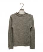 45rpm45アールピーエム）の古着「圧縮クールネックニット」｜グレー