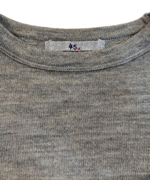 45rpm（45アールピーエム）45rpm (45アールピーエム) 圧縮クールネックニット グレー サイズ:3の古着・服飾アイテム