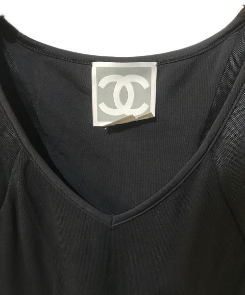 CHANEL（シャネル）CHANEL (シャネル) 裾ワンポイントロゴカットソー ブラック サイズ:42の古着・服飾アイテム