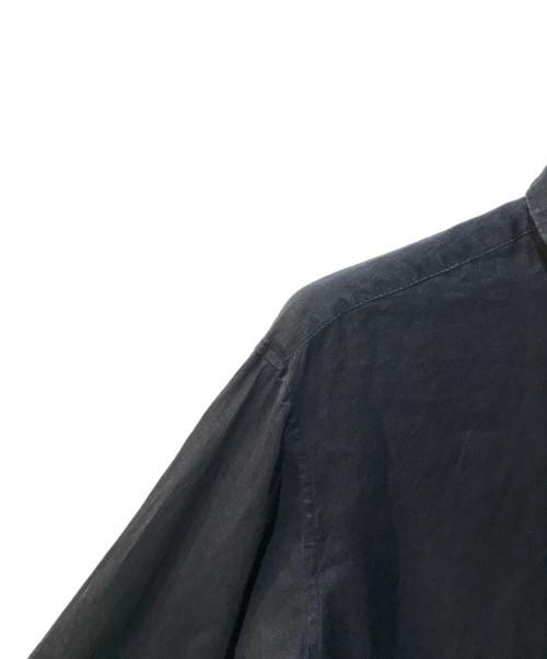 FRAMeWORK（フレームワーク）FRAMeWORK (フレームワーク) フレンチリネンレギュラーカラーシャツ ネイビー サイズ:Freeの古着・服飾アイテム