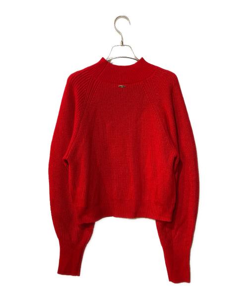 SALON adam et rope'（サロンアダムエロペ）SALON adam et rope' (サロンアダムエロペ) ボリュームスリーブニットプルオーバー レッド サイズ:Free 未使用品の古着・服飾アイテム
