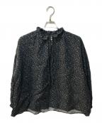 nest Robeネストローブ）の古着「オールドフラワープリントブラウス」｜ブラック