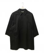 LAD MUSICIANラッドミュージシャン）の古着「オーバーサイズステンカラーコート」｜ブラック