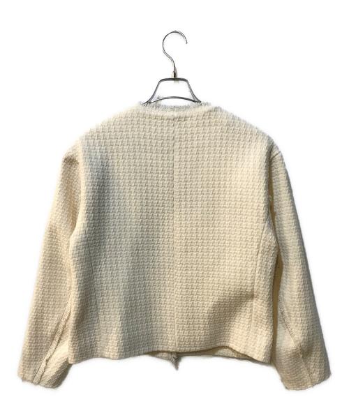 BARNYARDSTORM（バンヤードストーム）BARNYARDSTORM (バンヤードストーム) ノーカラーツイードジャケット ホワイト サイズ:1の古着・服飾アイテム