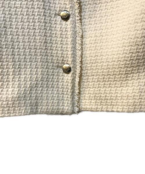 BARNYARDSTORM（バンヤードストーム）BARNYARDSTORM (バンヤードストーム) ノーカラーツイードジャケット ホワイト サイズ:1の古着・服飾アイテム