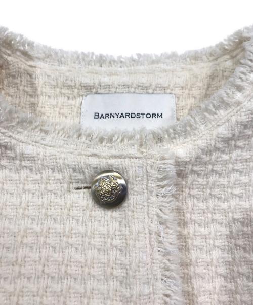 BARNYARDSTORM（バンヤードストーム）BARNYARDSTORM (バンヤードストーム) ノーカラーツイードジャケット ホワイト サイズ:1の古着・服飾アイテム