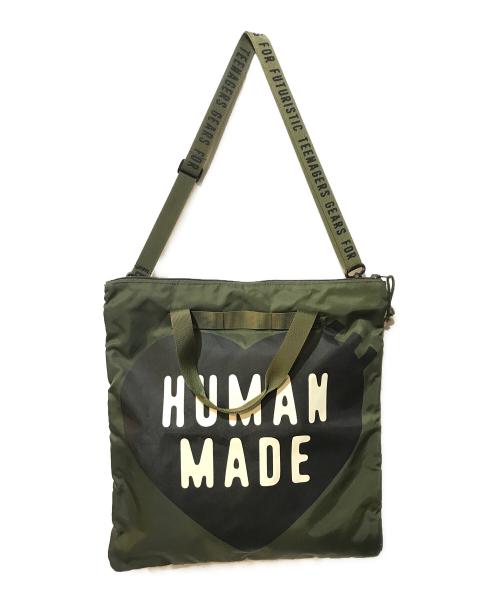 HUMAN MADE（ヒューマンメイド）HUMAN MADE (ヒューマンメイド) 2WAYバッグ グリーンの古着・服飾アイテム