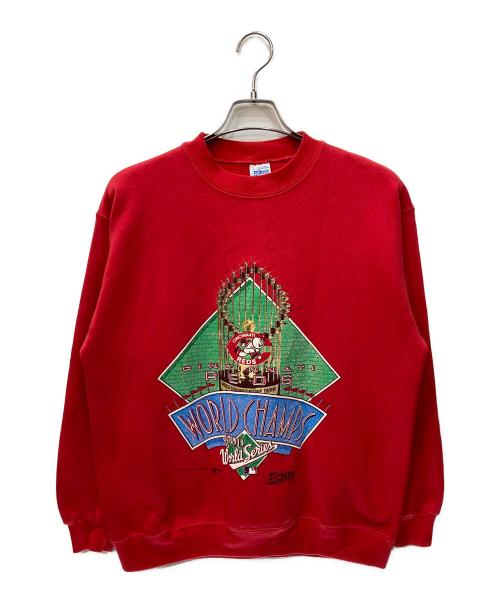 SALEM（セーラム）SALEM (セーラム) WORLD CHAMPSラバープリントスウェット レッド サイズ:Lの古着・服飾アイテム