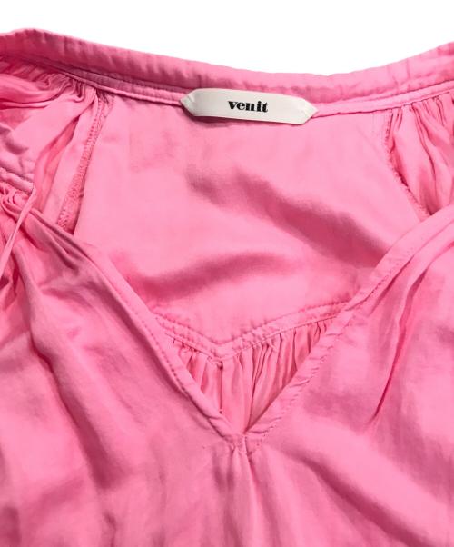 Venit（ヴェニット）Venit (ヴェニット) ボリュームスリーブワンピース ピンク サイズ:38の古着・服飾アイテム