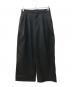 MAISON SPECIAL（メゾンスペシャル）の古着「120/2/2 Suvin Cotton Gabardine Prime-Wide Two Tucks Pants」｜ブラック