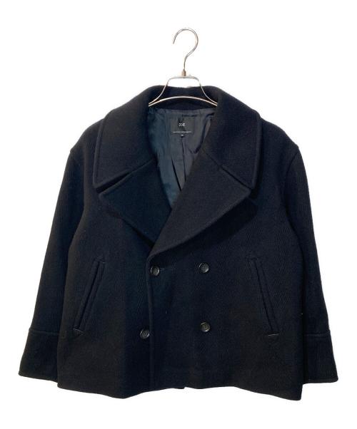 23区（ニジュウサンク）23区 (ニジュウサンク) ヘリンボーン ショート ピーコート ネイビー サイズ:Mの古着・服飾アイテム