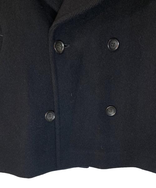 23区（ニジュウサンク）23区 (ニジュウサンク) ヘリンボーン ショート ピーコート ネイビー サイズ:Mの古着・服飾アイテム