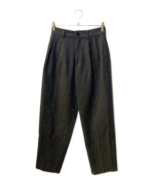 CLANE（クラネ）CLANE (クラネ) ウールドットスリットパンツ グレー サイズ:2 未使用品の古着・服飾アイテム