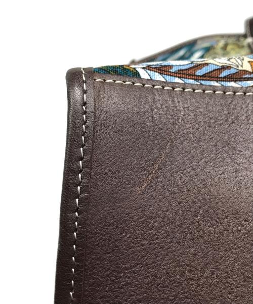 ear PAPILLONNER（イアパピヨネ）ear PAPILLONNER (イアパピヨネ) トラ柄 コットン×レザートートバッグ マルチカラーの古着・服飾アイテム