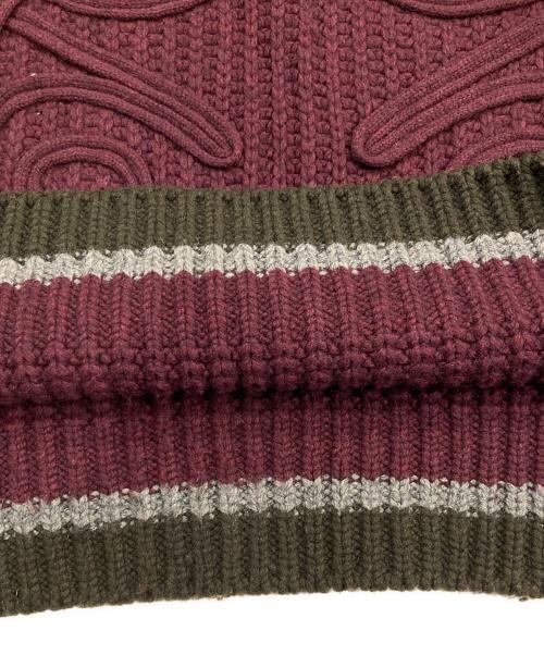 taupe（トープ）taupe (トープ) ラインアートルーズチルデンニット パープル サイズ:02の古着・服飾アイテム