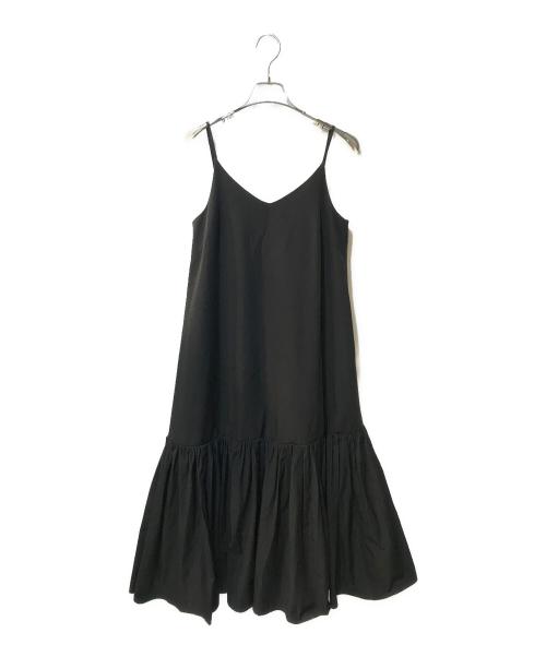 CLANE（クラネ）CLANE (クラネ) ボリュームギャザーキャミソールドレス ブラック サイズ:1の古着・服飾アイテム
