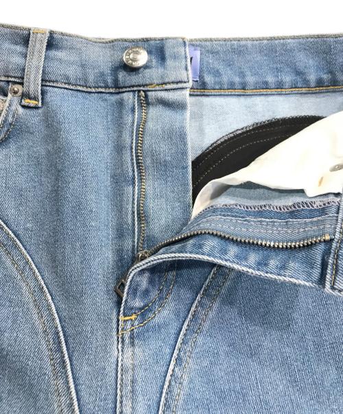 MUGLER（ミュグレー）MUGLER (ミュグレー) H&M (エイチアンドエム) スパイラルデニムパンツ ブルー サイズ:38の古着・服飾アイテム