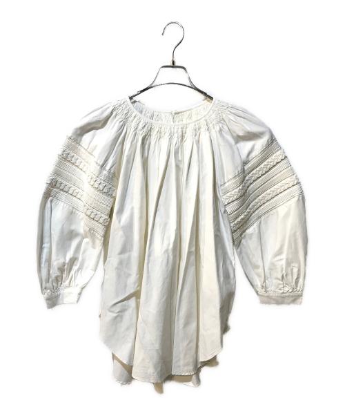 pheeta（フィータ）pheeta (フィータ) Gray ブラウス ホワイト サイズ:Freeの古着・服飾アイテム