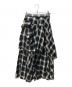 SLY（スライ）の古着「PLAID LAYERED ロングスカート」｜グレー×ブラック