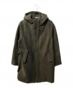 AURALEEオーラリー）の古着「BRUSHED ALPACA WOOL MELTON HOODED COAT」｜ベージュ