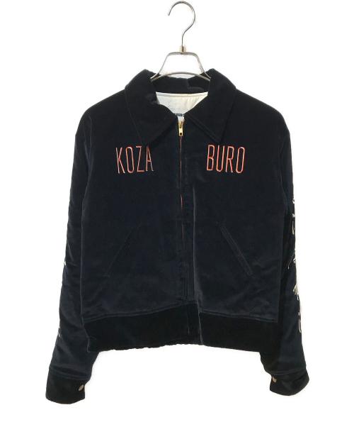 KOZABURO（コウザブロウ）KOZABURO (コウザブロウ) Navy Velour Orients Souvenir JKT オリーブ サイズ:1の古着・服飾アイテム