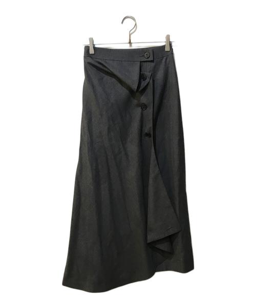 ENFOLD（エンフォルド）ENFOLD (エンフォルド) ラップスカート グレー サイズ:36の古着・服飾アイテム