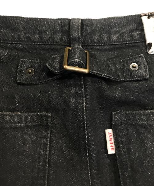 BADWAY（バッドウェイ）BADWAY (バッドウェイ) Coating double knee denim ブラック サイズ:Mの古着・服飾アイテム
