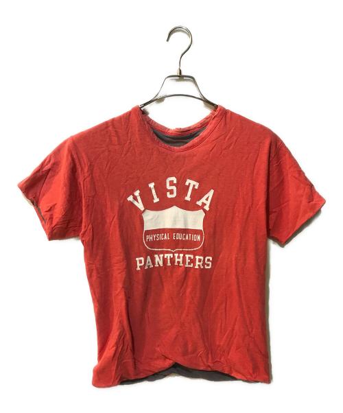 Champion（チャンピオン）Champion (チャンピオン) ダブルフェイスプリントTシャツ レッド サイズ:Mの古着・服飾アイテム