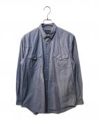 AUBERGEオーベルジュ）の古着「シャンブレーウエスタンシャツ」｜ブルー