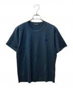 Acne studiosアクネ ストゥディオス）の古着「NASH FACE フェイスパッチ 刺繍 ショートスリーブ Tシャツ」｜ブルー