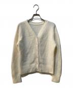 BLUE LABEL CRESTBRIDGEブルーレーベルクレストブリッジ）の古着「モヘヤ混パールボタンカーディガン」｜ホワイト