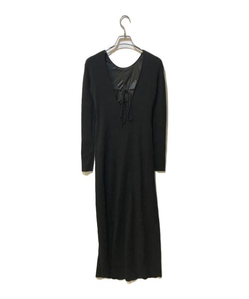 anuans（アニュアンス）anuans (アニュアンス) グリッターリブニットワンピース ブラック サイズ:Freeの古着・服飾アイテム